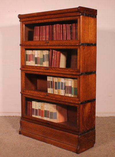 Globe Wernicke Bücherregal aus Eiche, 4 Elemente