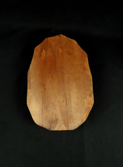 Scultura da parete Vergine con Bambino in legno di quercia, stile Art Déco, anni '80