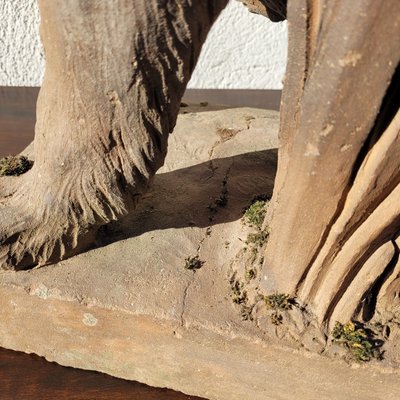 Lion en terre cuite , XVIIIème siècle