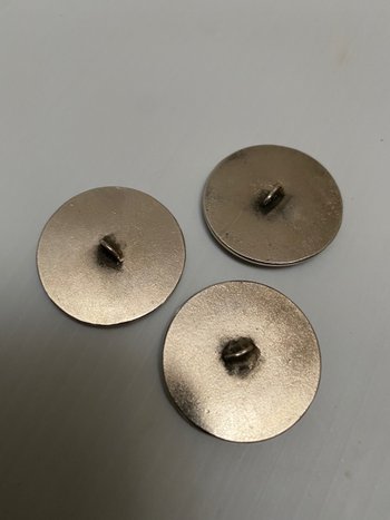 3 BOTTONI IN METALLO ARGENTO