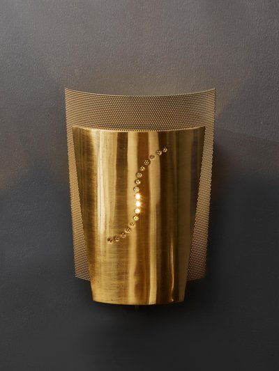 S wall lights in brushed brass Atelje Lyktan