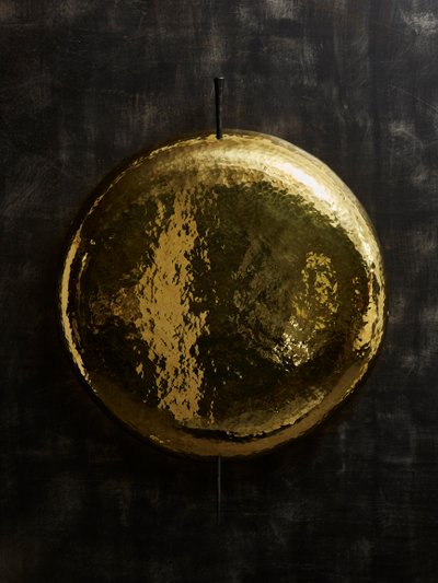 Helios wall sconces in brass and iron by Alexandre Taveau