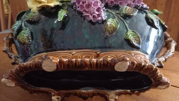 19th century polychrome earthenware planter
