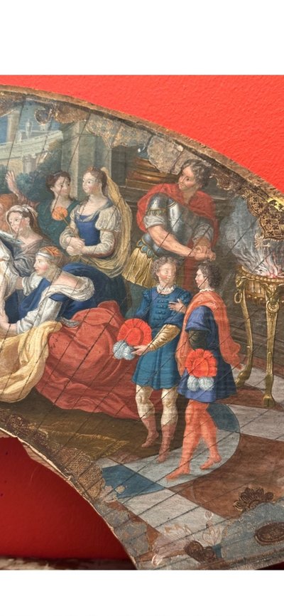 Tempera su carta: "Lo svenimento di Ester" da Antoine Coypel