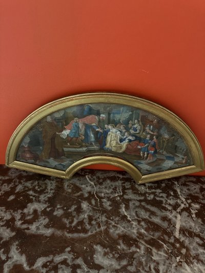 Tempera su carta: "Lo svenimento di Ester" da Antoine Coypel