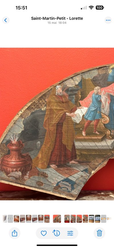 Tempera su carta: "Lo svenimento di Ester" da Antoine Coypel