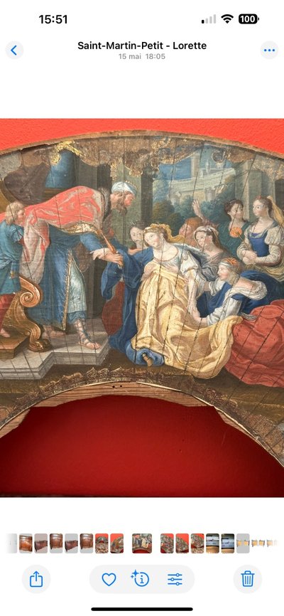 Tempera su carta: "Lo svenimento di Ester" da Antoine Coypel