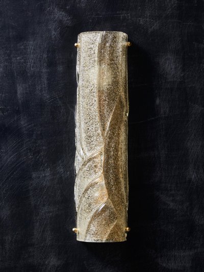 Small wall sconces in gold-speckled Murano glass