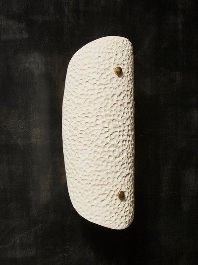Set of four earthenware wall sconces by Franoise Bergaglia