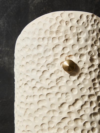 Set of four earthenware wall sconces by Franoise Bergaglia