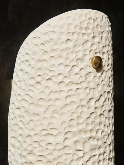Set of four earthenware wall sconces by Franoise Bergaglia