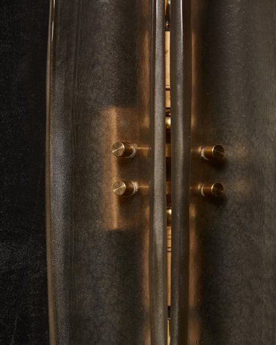 Pair of gray Murano glass wall sconces