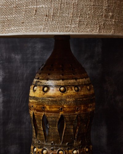 Georges Pelletier enamelled table lamp
