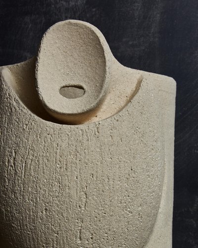 Coppia di applique rotonde in ceramica di Olivia Cognet