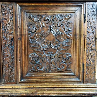 Sehr reich geschnitztes Buffet mit zwei Korpussen - Renaissance- ca. 1580 Frankreich