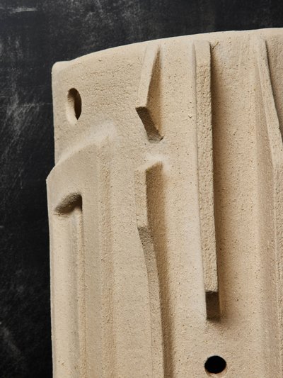 Paire d'appliques murales sculpturales en céramique d'Olivia Cognet