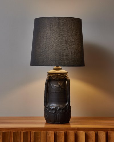 Lauritz Adolph Hjorth glazed ceramic desk lamp