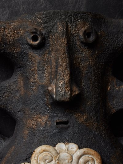 Coppia di applique in ceramica Toro di Dominique Pouchain