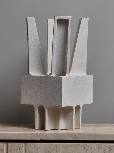 Modern ceramic table lamp by Frederic Bourdiec