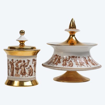 Ensemble de deux porcelaines Florentines néoclassiques