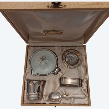 Coffret naissance argent massif