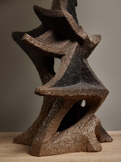 Ceramic table lamp by Marius Bessone