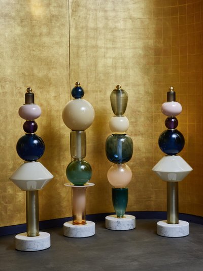 Totem table lamps by Glustin Luminaires