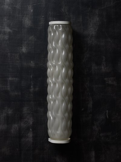 Set of four wall sconces in metal and blown Murano glass