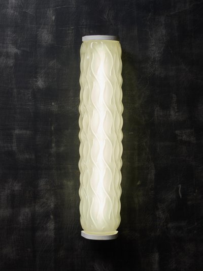 Set of four wall sconces in metal and blown Murano glass