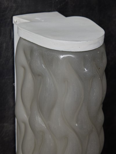 Set of four wall sconces in metal and blown Murano glass