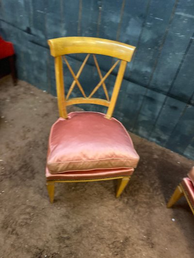 Maurice HIRSCH , paire de chaises néo classiques circa 1940/1950