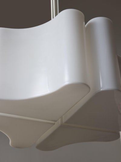 Ambasciata Kronleuchter aus Metall und Plexiglas von Vittorio Introini für Stilnovo
