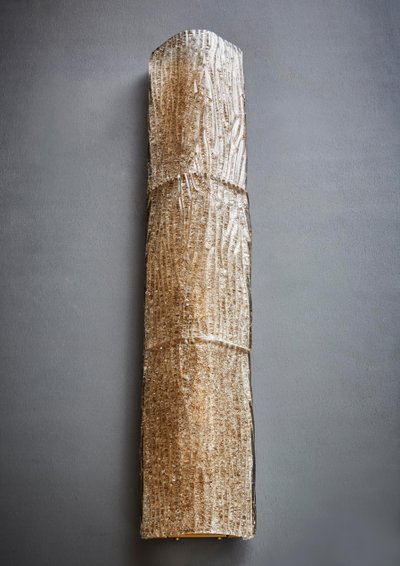 Pair of textured Murano glass wall sconces