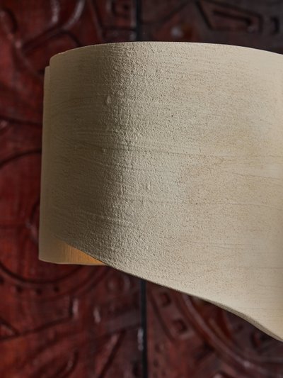 Long ceramic chandelier by Olivia Cognet