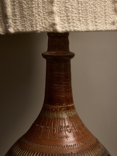Table lamp in glazed ceramic by André L'helguen