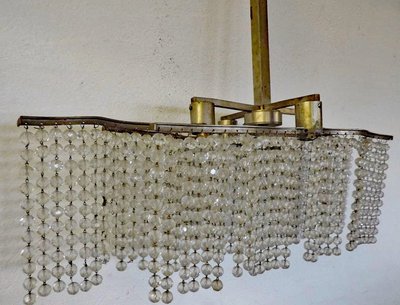 Art Deco style beaded chandelier, Sue et Mare style, Ruhlmann circa 1930