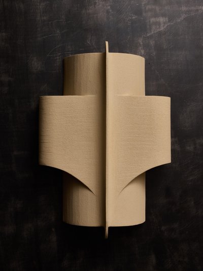 Pair of large ceramic wall sconces by Olivia Cognet