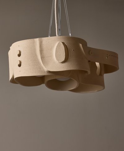 Petit lustre en céramique d'Olivia Cognet