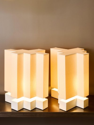 Pair of Brick 02 table lamps by Jenna Basso