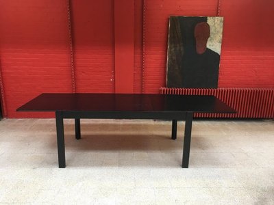 De Coene, 6 Stühle aus geschwärzter Eiche, ca. 1950/1960