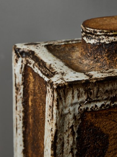 Impressive vintage table lamp in herborium ceramic