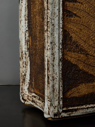 Impressive vintage table lamp in herborium ceramic