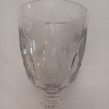 Verre de mariage en cristal 19 ème