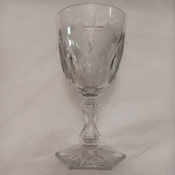 Verre de mariage en cristal 19 ème