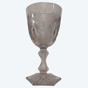 Verre de mariage en cristal 19 ème