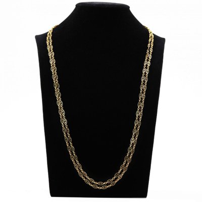 Antike Sautoir-Halskette aus Gelbgold