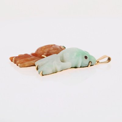 Pendentif jade carpes Koi