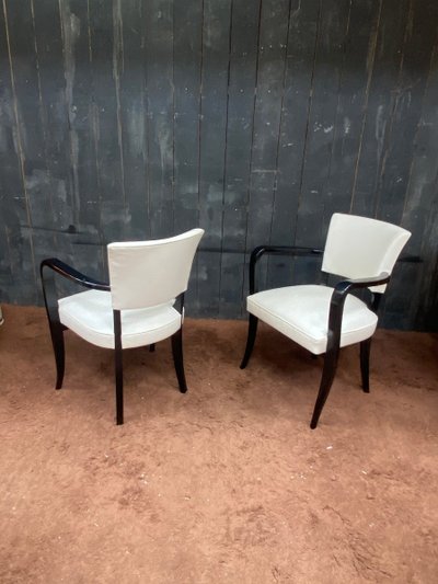 Paar vollständig restaurierte Art-Deco-Sessel circa 1930