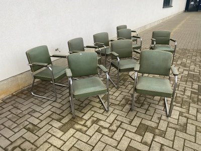 Suite Von 9 Modernistischen Art Deco Sesseln Circa 1930/1950