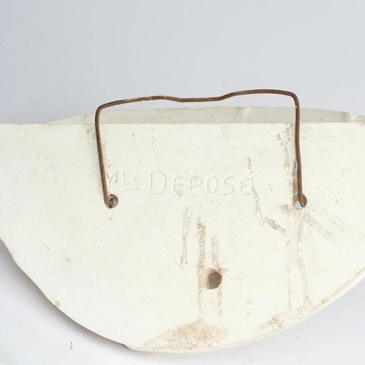 Art deco plaster wall lamp with naiad decoration circa 1930